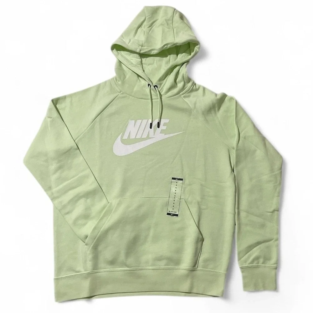 Nike Sportswear Essential Hoodie Lime Ice Pullover Logo Women Small‎ BV4126 303